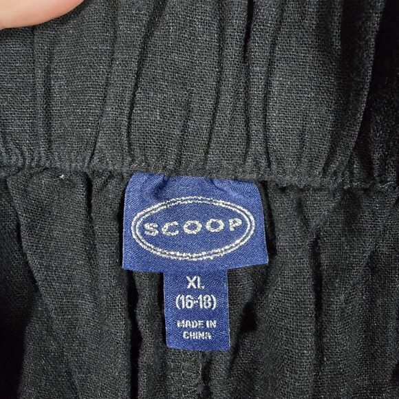 Scoop Womens Linen Blend Wide Leg Pull-On Short Black Size XL Summer Outdoors - Picture 8 of 11
